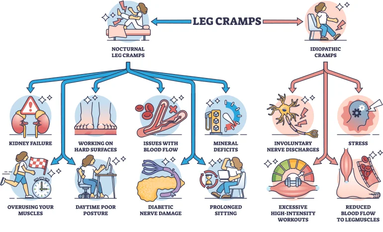 What Causes Muscle Cramps in Legs Causes of Muscle Cramps in Legs