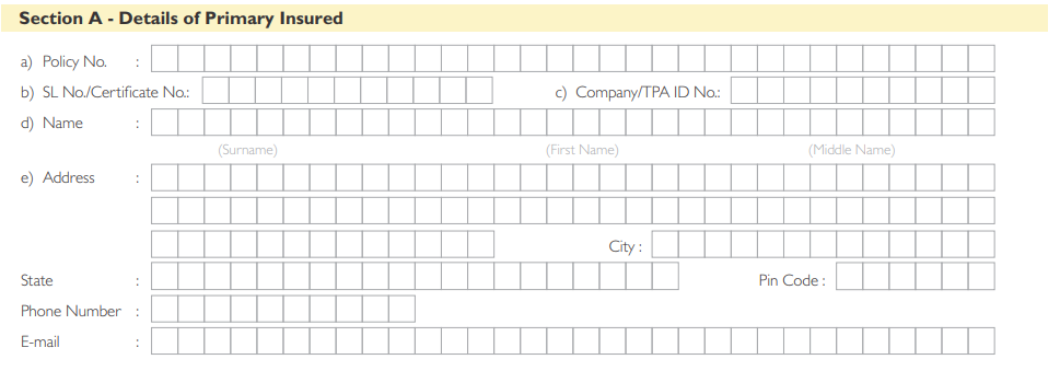 claims reimbursement form