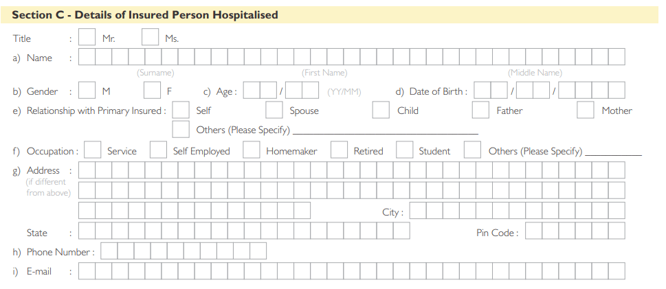 claims reimbursement form