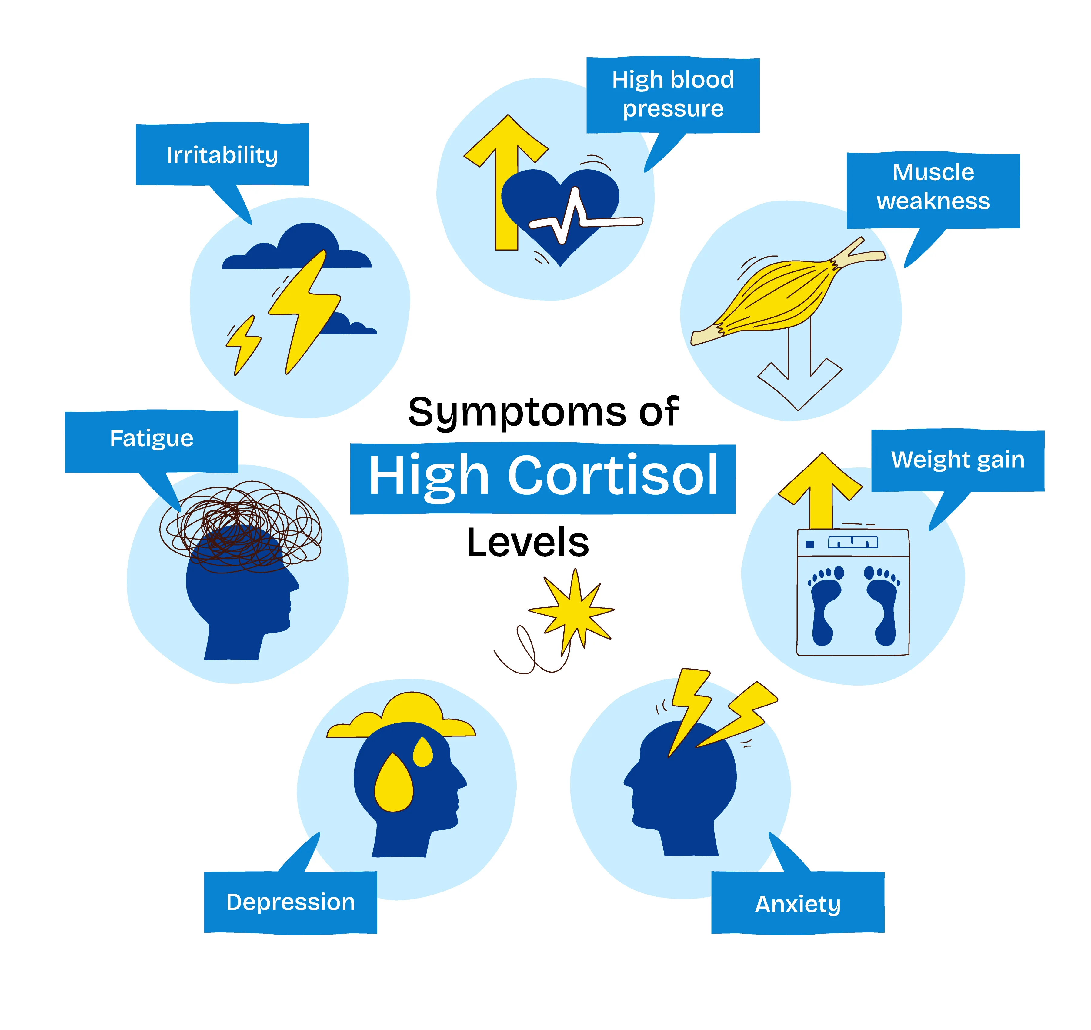 Symptoms of High Cortisol symptoms of high cortisol